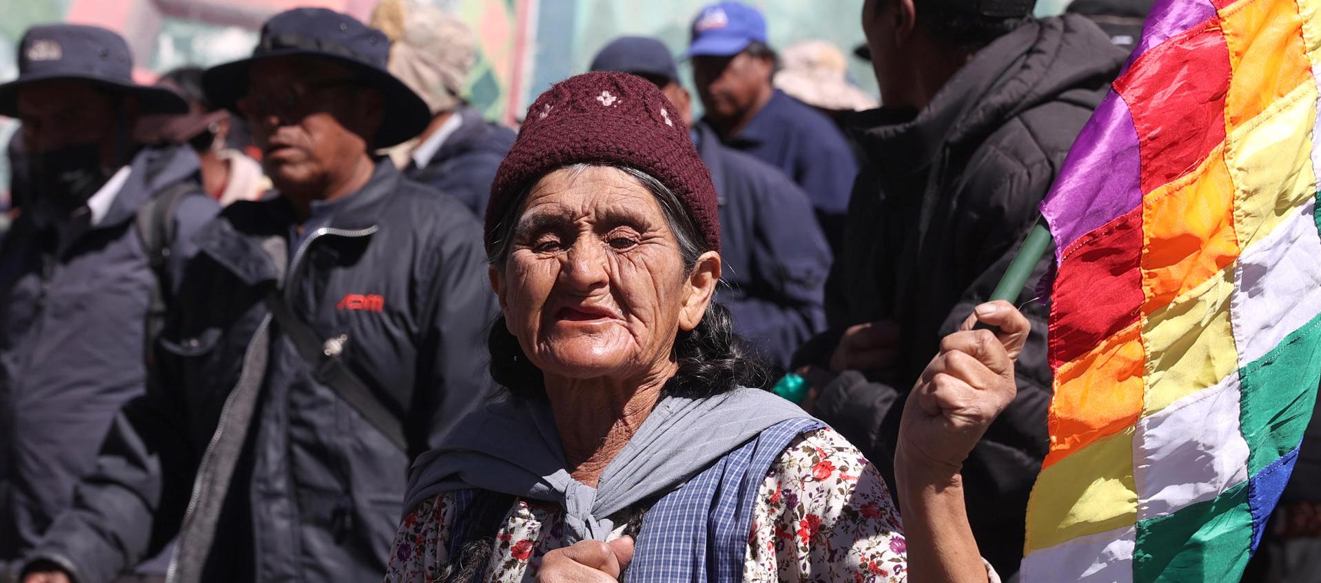 Protesta en La Paz, Bolivia.