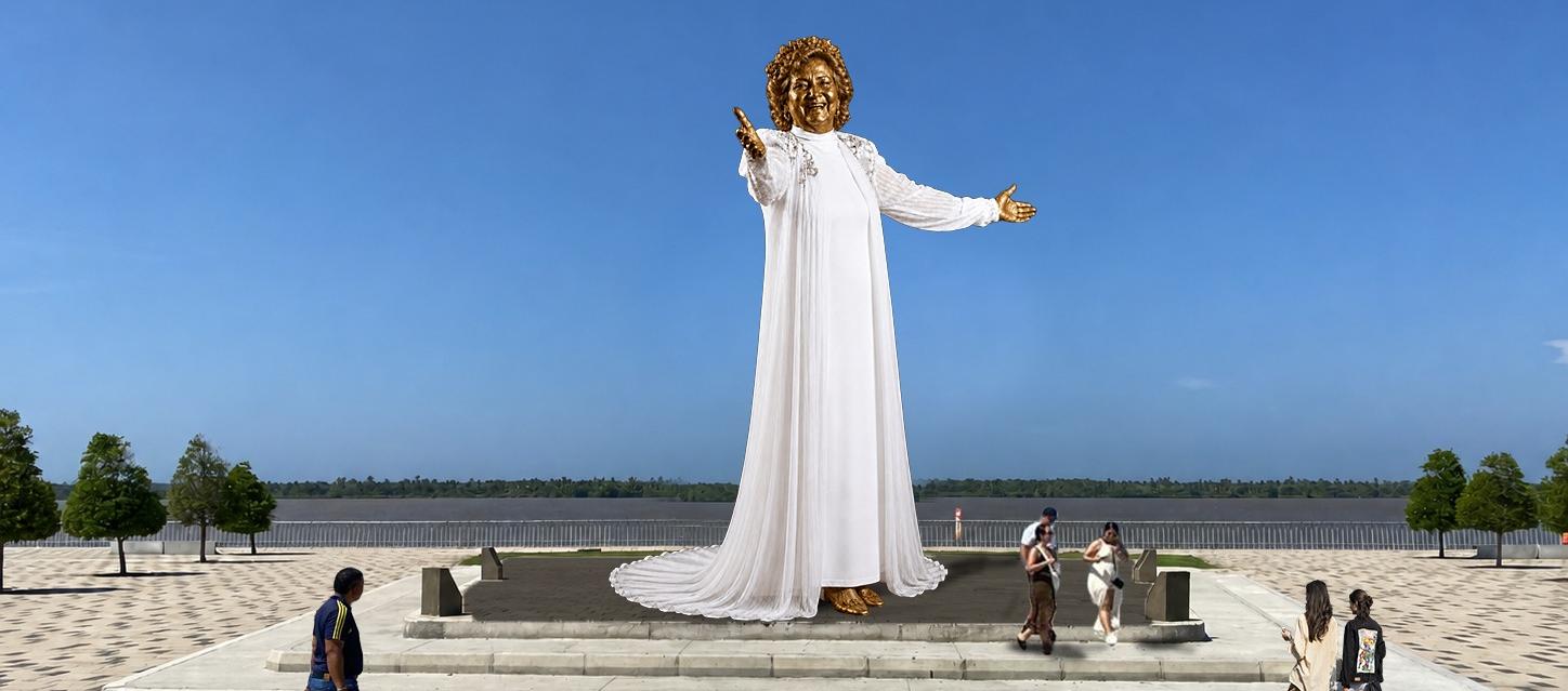 Render del monumento de Esthercita Forero en el Gran Malecón.