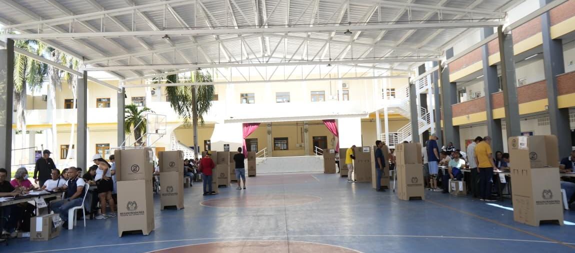 Un puesto de votación en Barranquilla