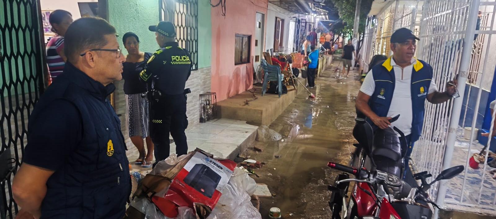 Uno de los barrios afectados