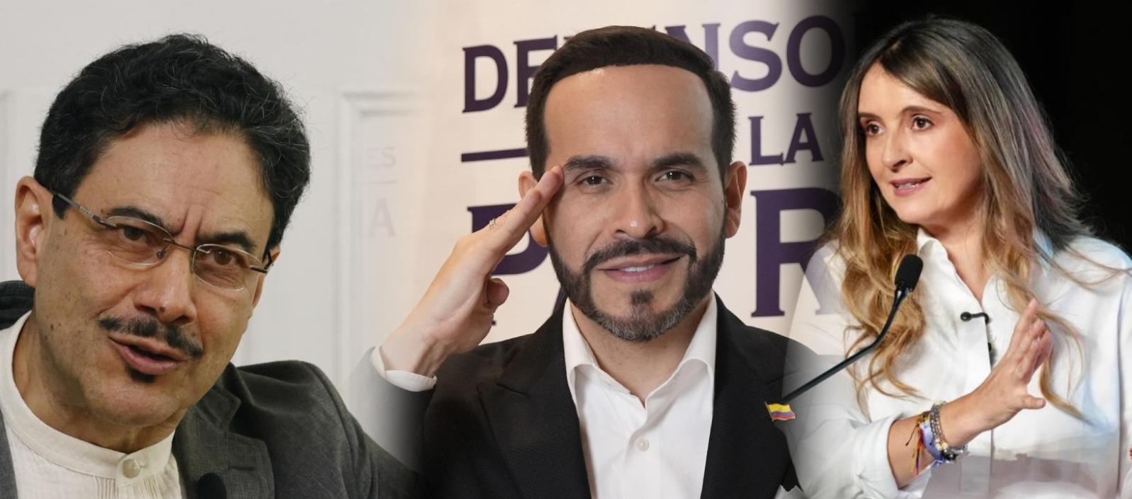 Iván Cepeda, Abelardo De la Espriella y Paloma Valencia. 