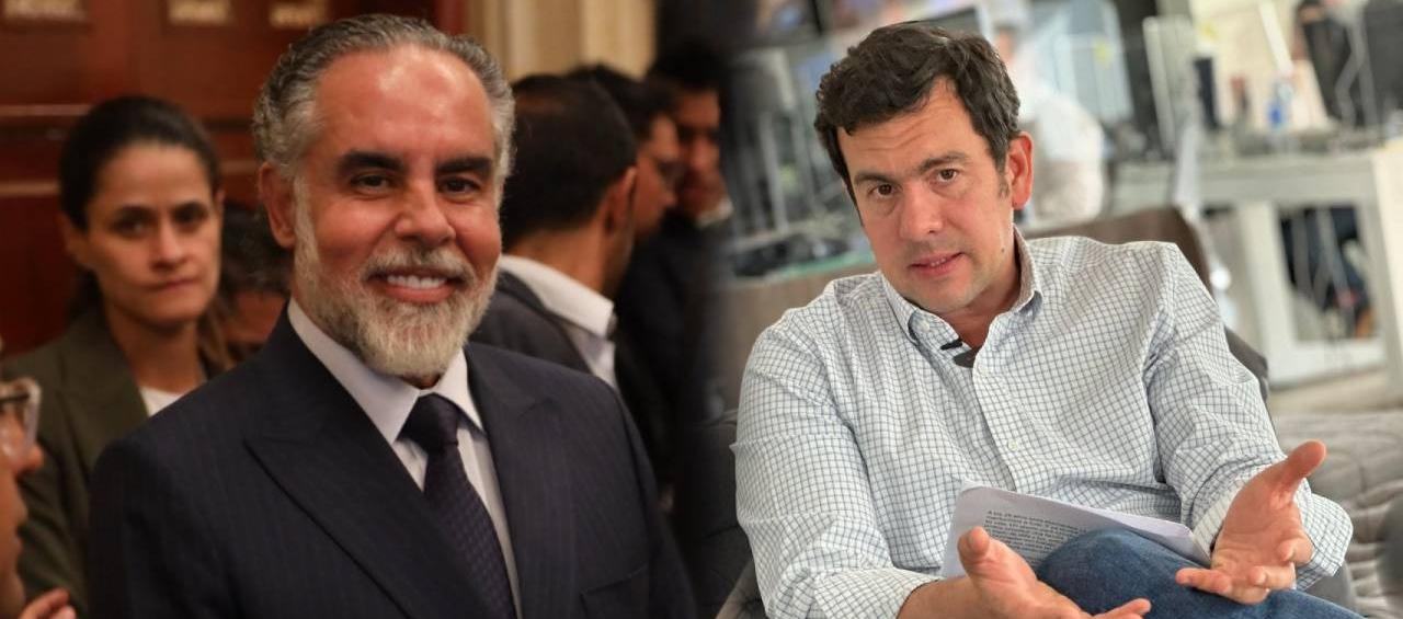 (Izq. a Der.) Armando Benedetti y Rodrigo Lara. 
