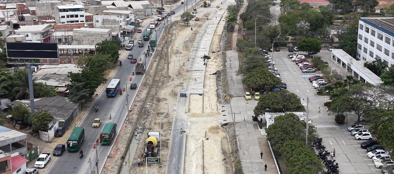 Avances de la obra en la Circunvalar de Soledad. 