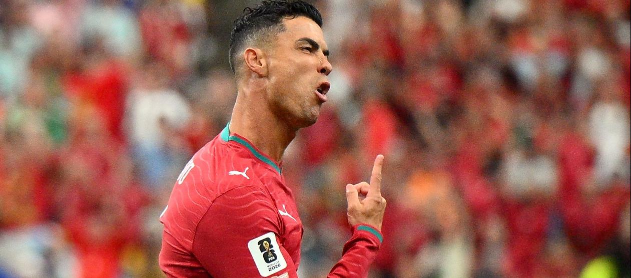 Cristiano Ronaldo tras marcar su primer gol contra Uzbekistán.