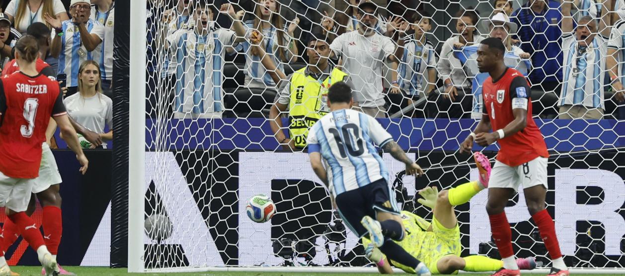 El histórico gol de Messi ante Austria, con el cual quebró el récord de Miroslav Klose.