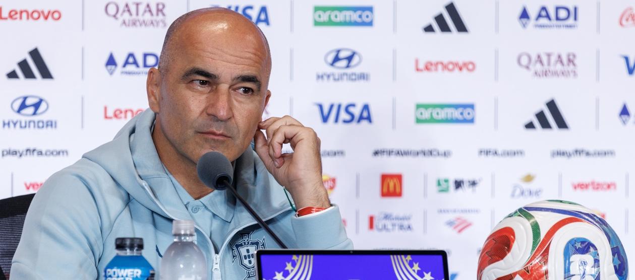 El español Roberto Martínez, técnico de Portugal, en rueda de prensa.
