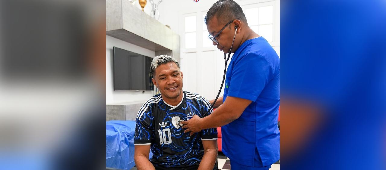 Teófilo Gutiérrez durante los exámenes médicos. 