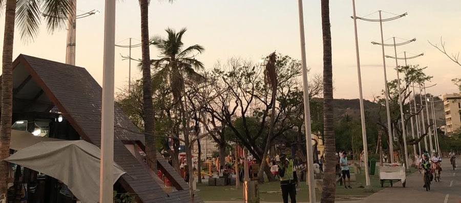 Alumbrado público en Santa Marta.