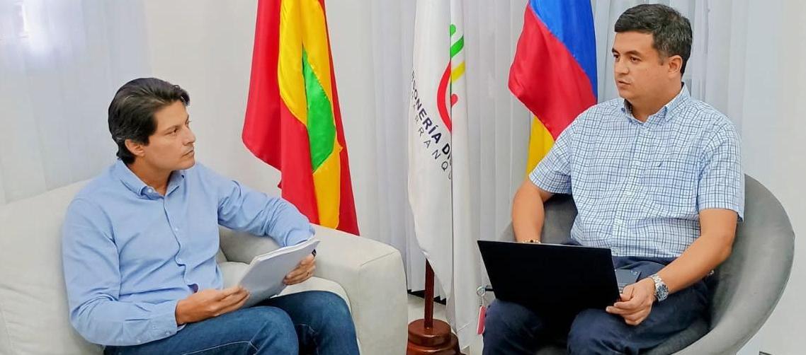 Los personeros de Barranquilla y Santa Marta, Miguel Ángel Alzate y Edwar Orozco, respectivamente.
