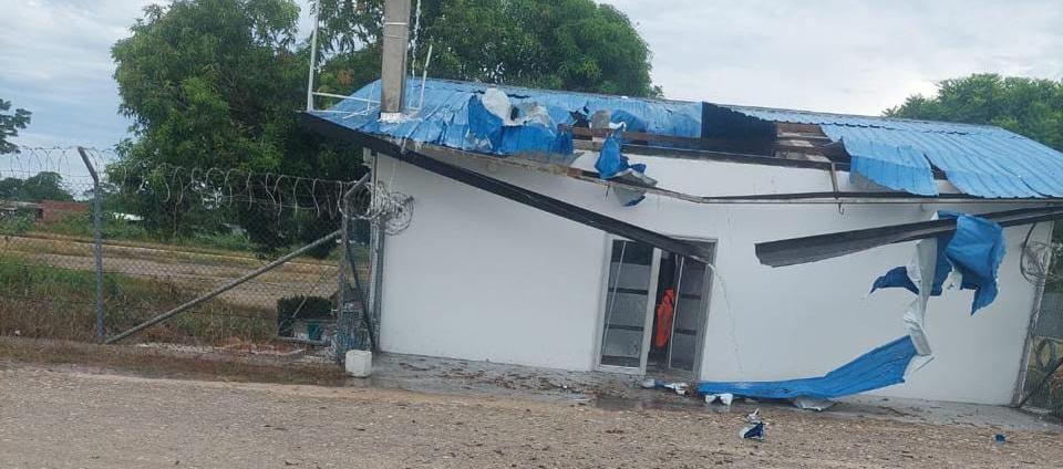 Así quedaron las instalaciones tras el atentado terrorista. 