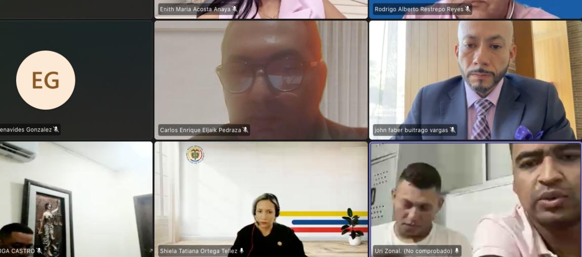 Aspecto de la audiencia virtual de este miércoles. 