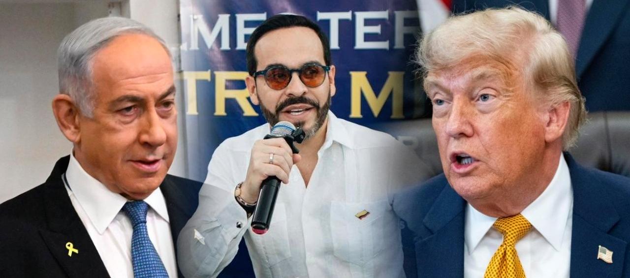 Benjamin Netanyahu, el presidente electo Abelardo De La Espriella, y Donald Trump.
