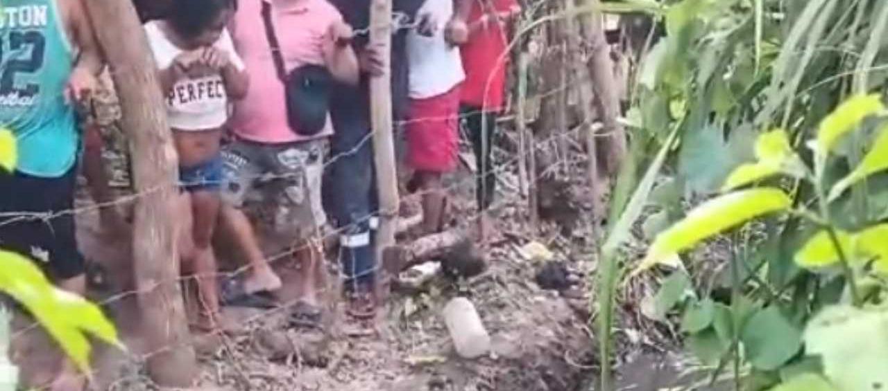Canal de aguas residuales donde encontraron la víctima mortal.