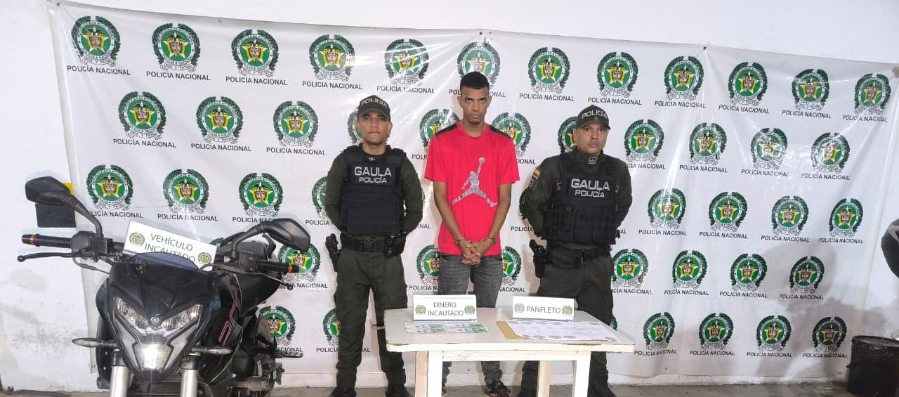 El hombre fue capturado por unidades del Gaula. 