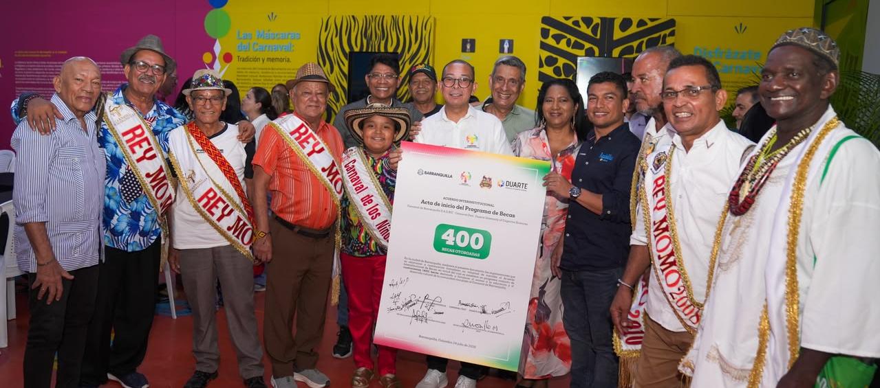 Firma del convenido entre Carnaval de Barranquilla y Duarte University.