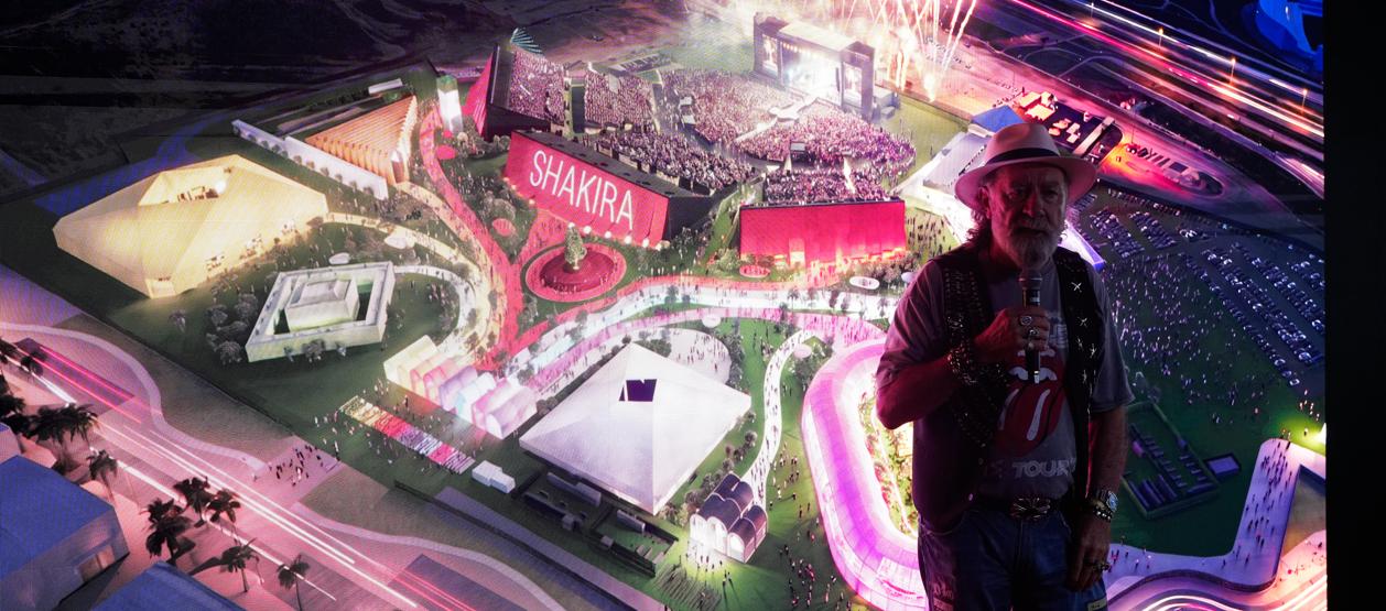 Presentación de la "ciudad" que va a recrear Shakira.