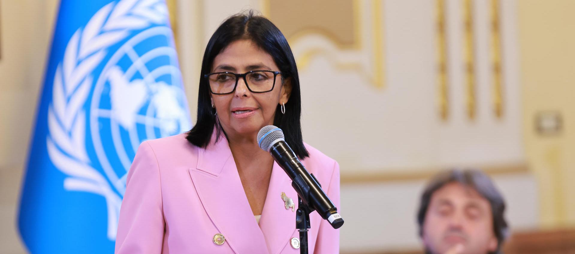 Presidenta encargada de Venezuela, Delcy Rodríguez.