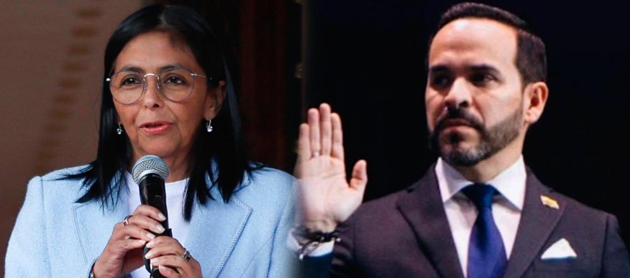 Delcy Rodríguez y Abelardo De La Espriella.