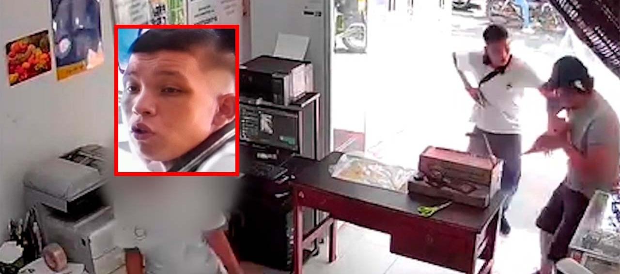 El rostro del delincuente quedó grabado en la cámara de seguridad. 