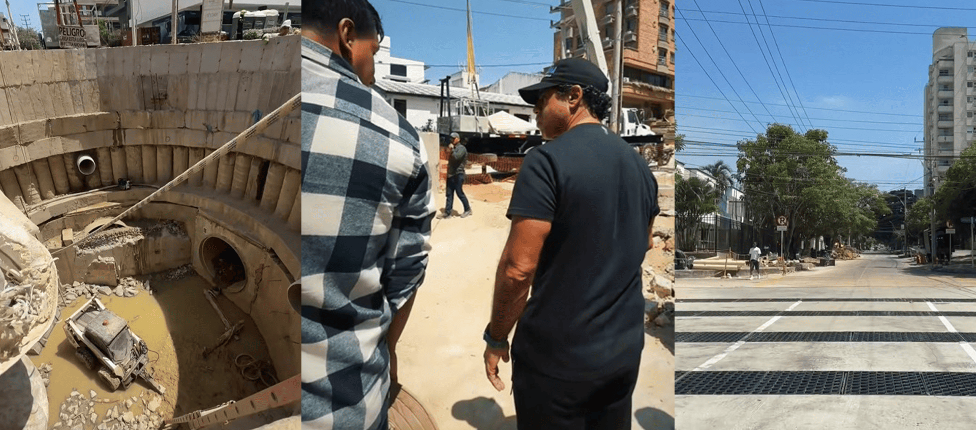 El alcalde Alejandro Char realizó un recorrido por la obra de canalización en el arroyo de la calle 85.