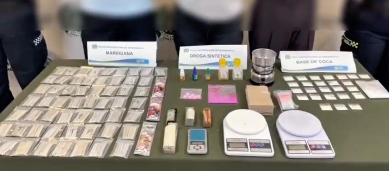 Droga sintética decomisada por la Policía. 
