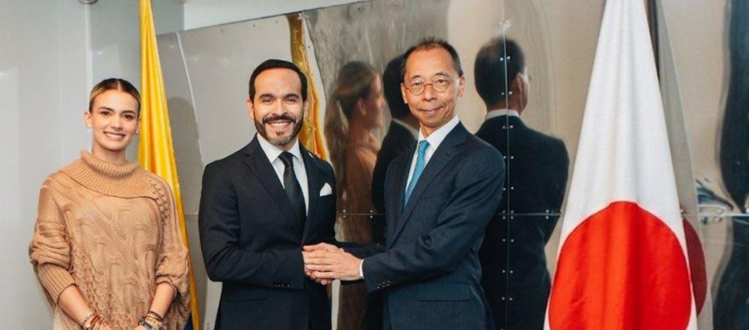 El Presidente electo, Abelardo de La Espriella con el embajador de Japón en Colombia, Shimizu Toru