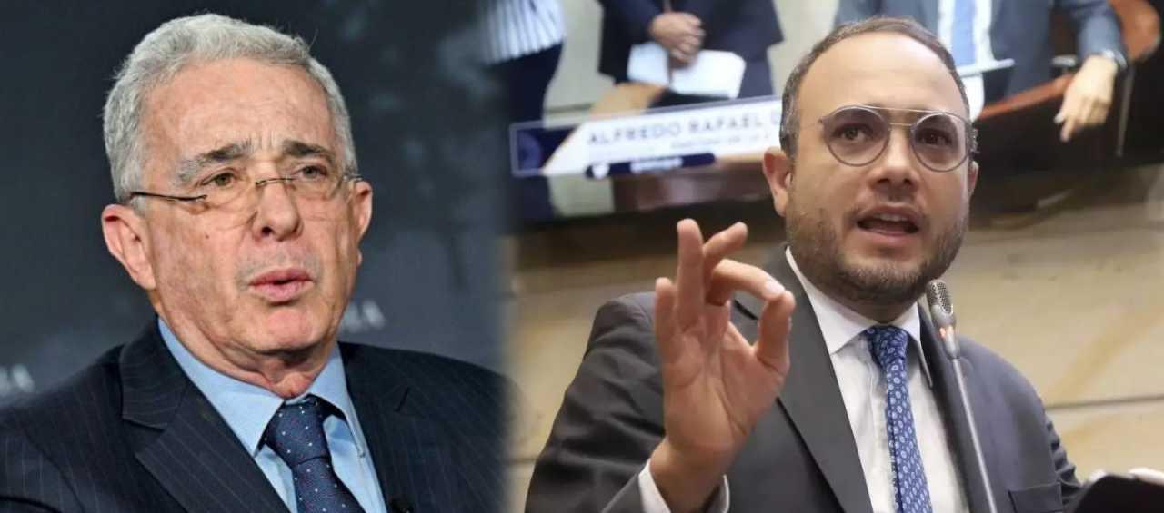 El expresidente Álvaro Uribe y el senador Alfredo Deluque.