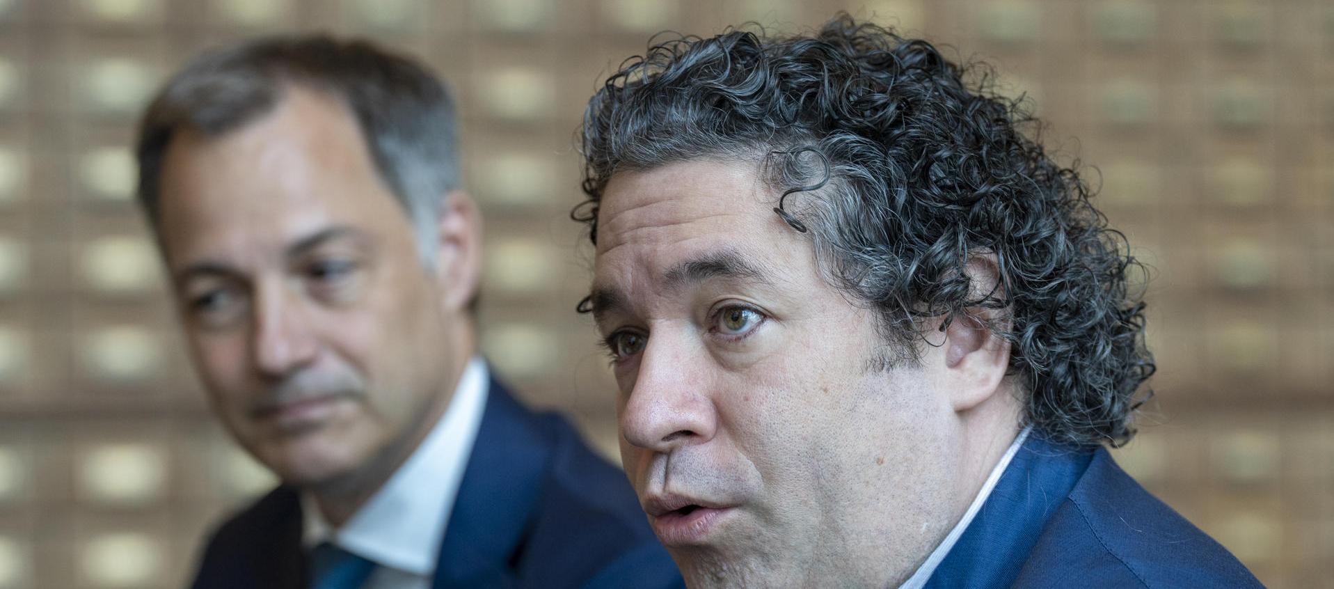 El músico Gustavo Dudamel en la sede de las Naciones Unidas, en Nueva York.