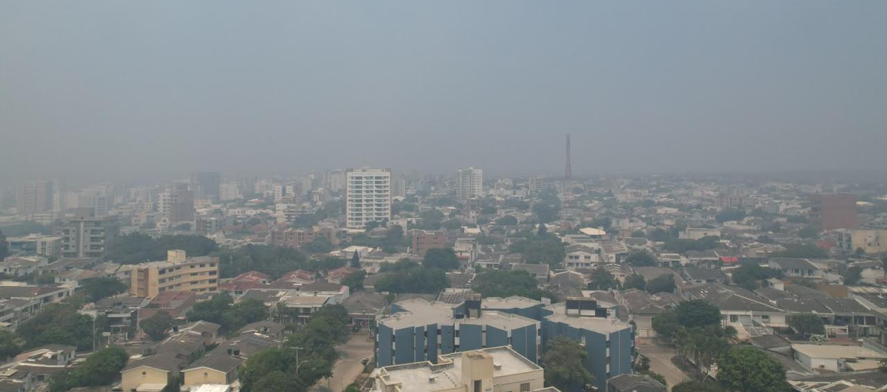 Humareda en Barranquilla