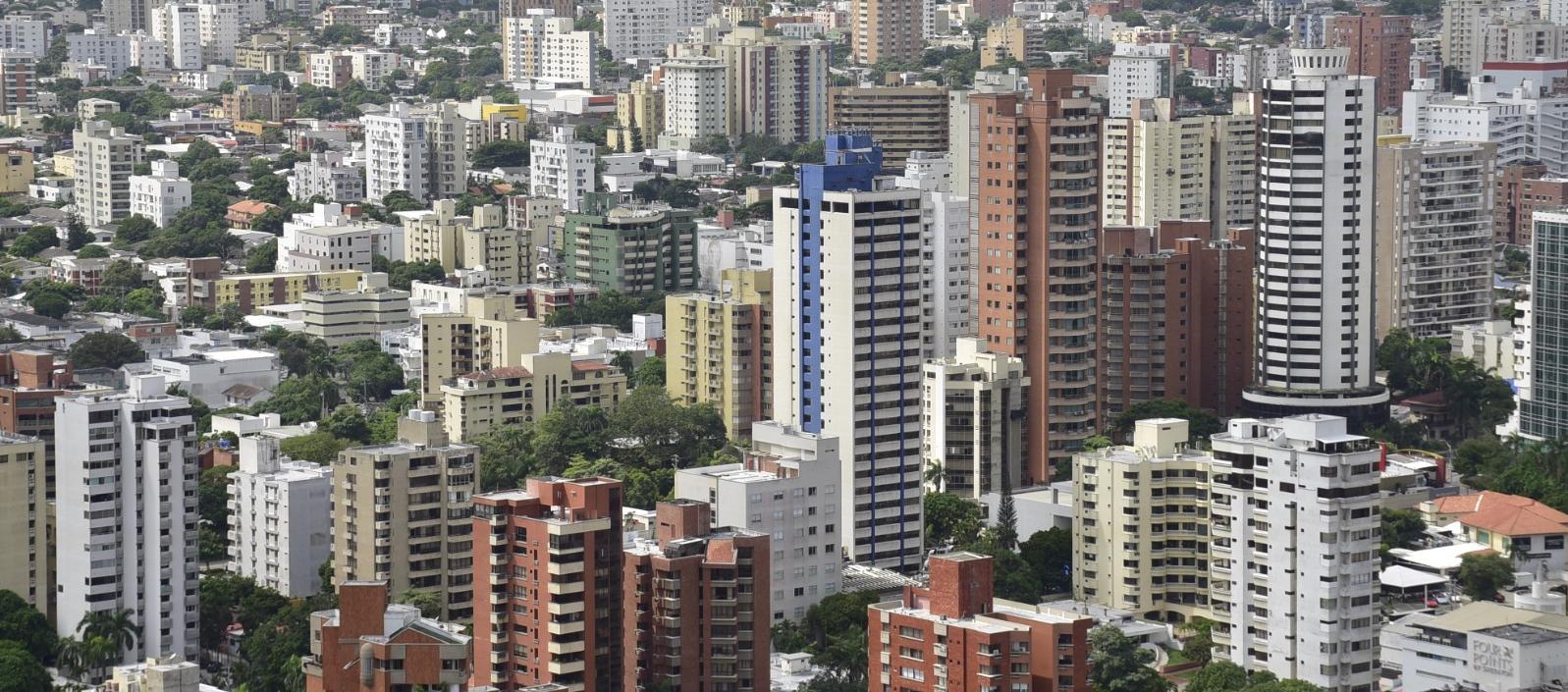 Imagen panorámica de Barranquilla donde se observa los edificios residenciales