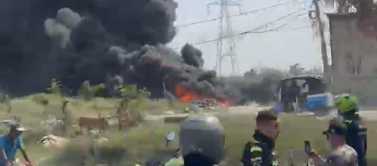 Incendio en El Manantial.