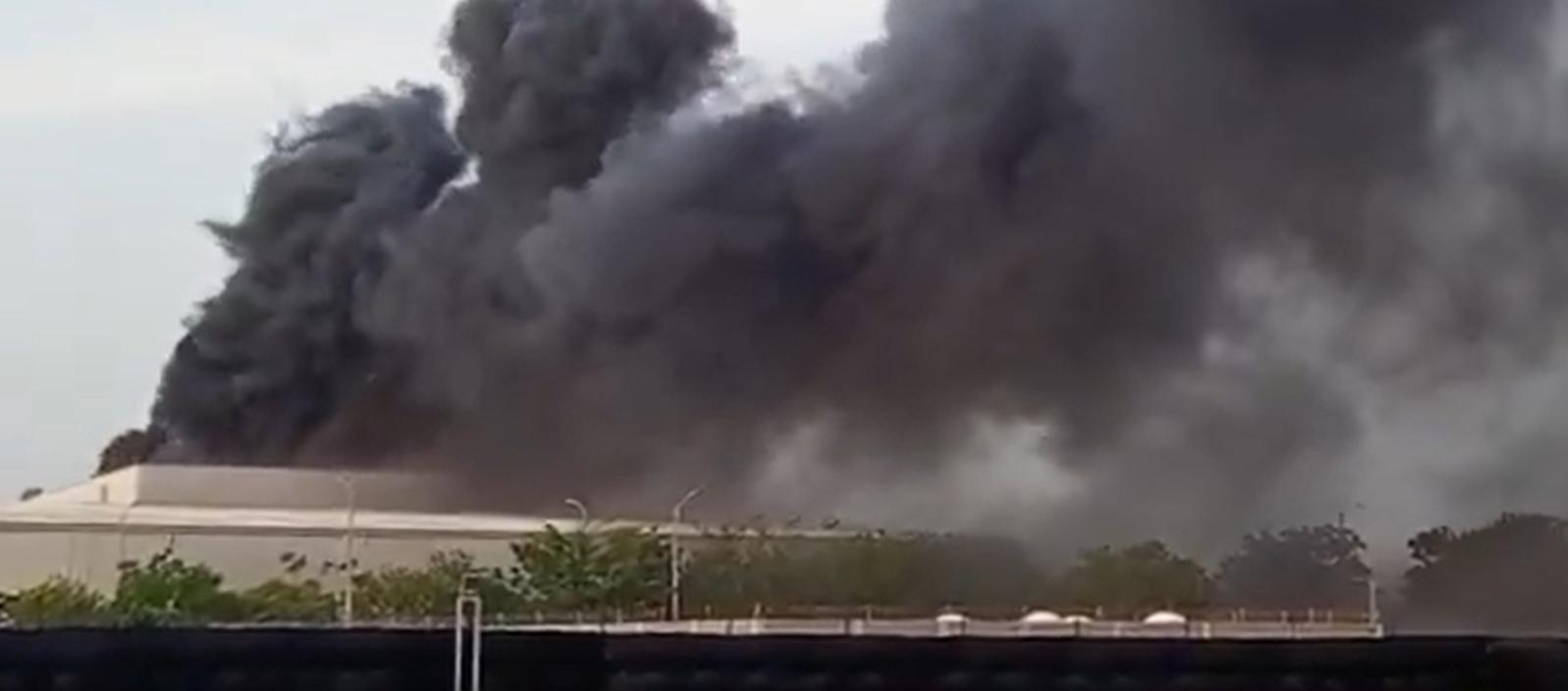 Incendio en Zona Francia Zofia, en Galapa.