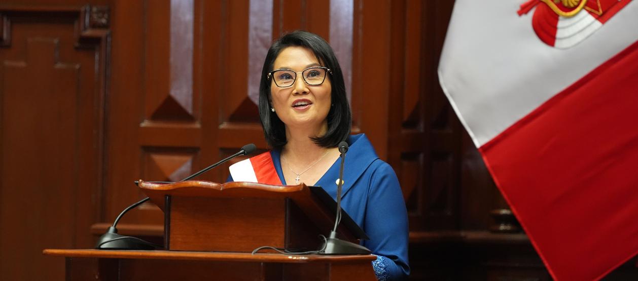 La presidenta de Perú, Keiko Fujimori.