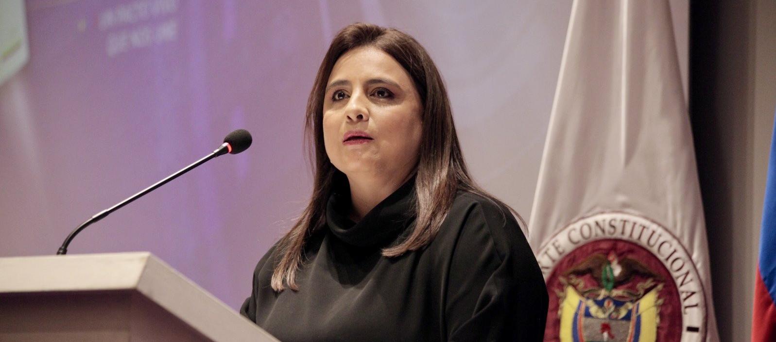 La magistrada Paola Meneses, presidenta de la Corte Constitucional.