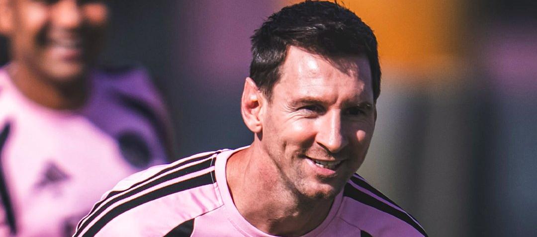 Lionel Messi en su regreso a los entrenamientos.