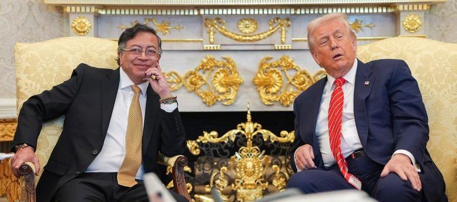 Los presidentes Gustavo Petro y Donald Trump.
