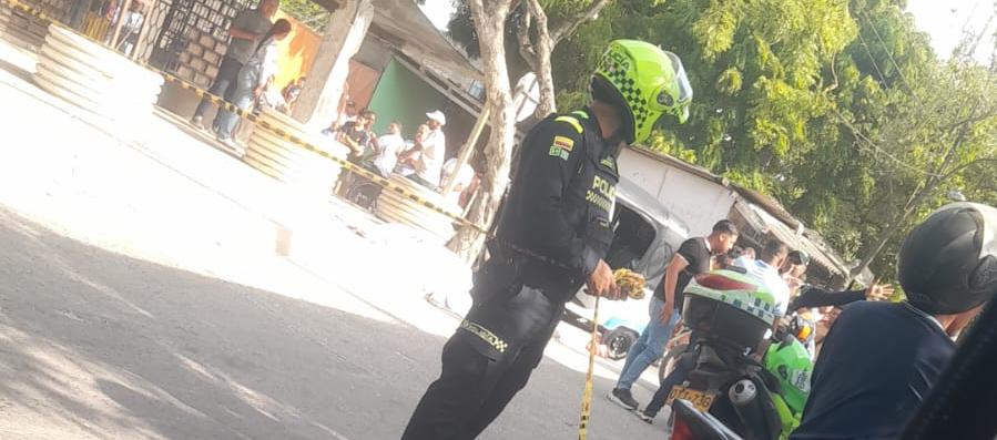 Lugar donde se presentó el homicidio en el barrio Renacer de Soledad. 