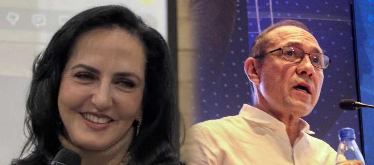 María Fernanda Cabal y el ministro de Trabajo, Antonio Sanguino.