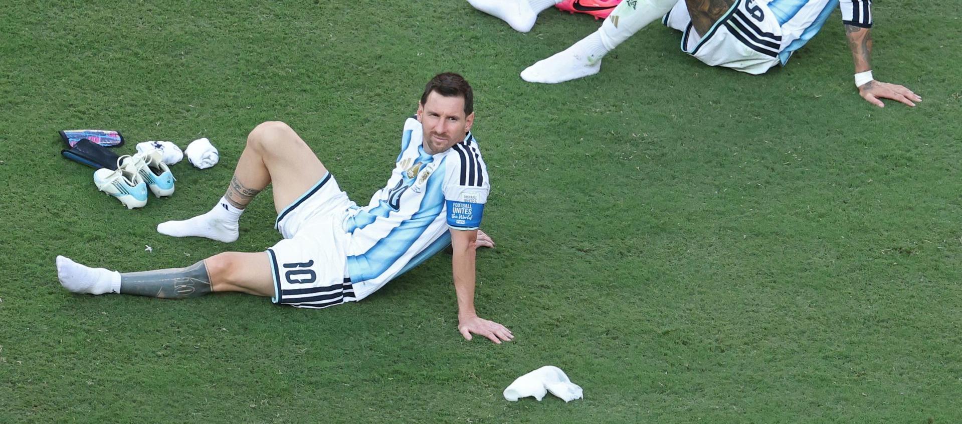 Lionel Messi después de perder la final. 