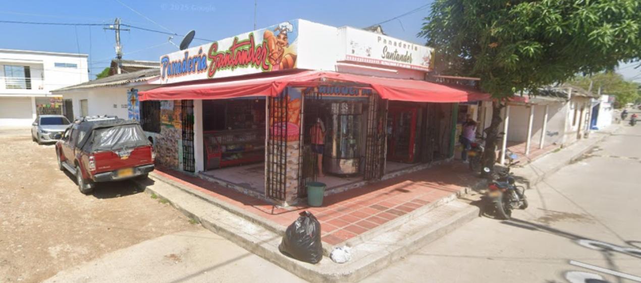 Panadería Santander, lugar donde ocurrió el crimen de la niña. 