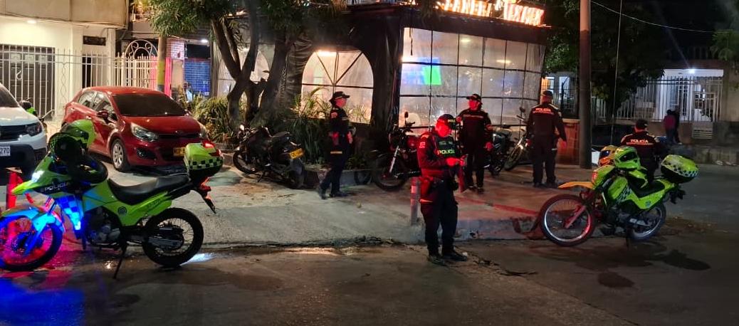 Patrullajes de la Policía en calles de Barranquilla. 