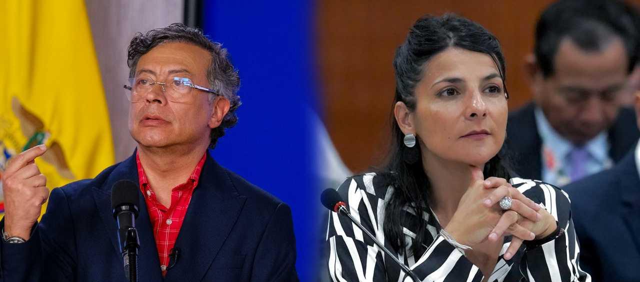 El Presidente Gustavo Petro y la ministra de Ambiente, Irene Vélez.