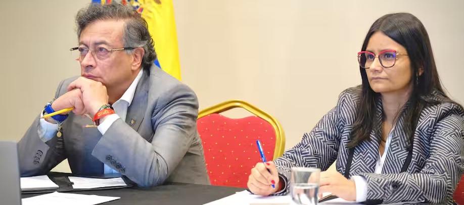 El Presidente Gustavo Petro y Angie Rodríguez.