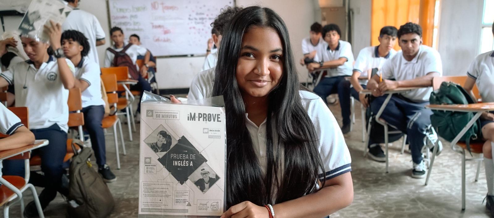 Estudiante que se prepara para las Pruebas Saber 11.