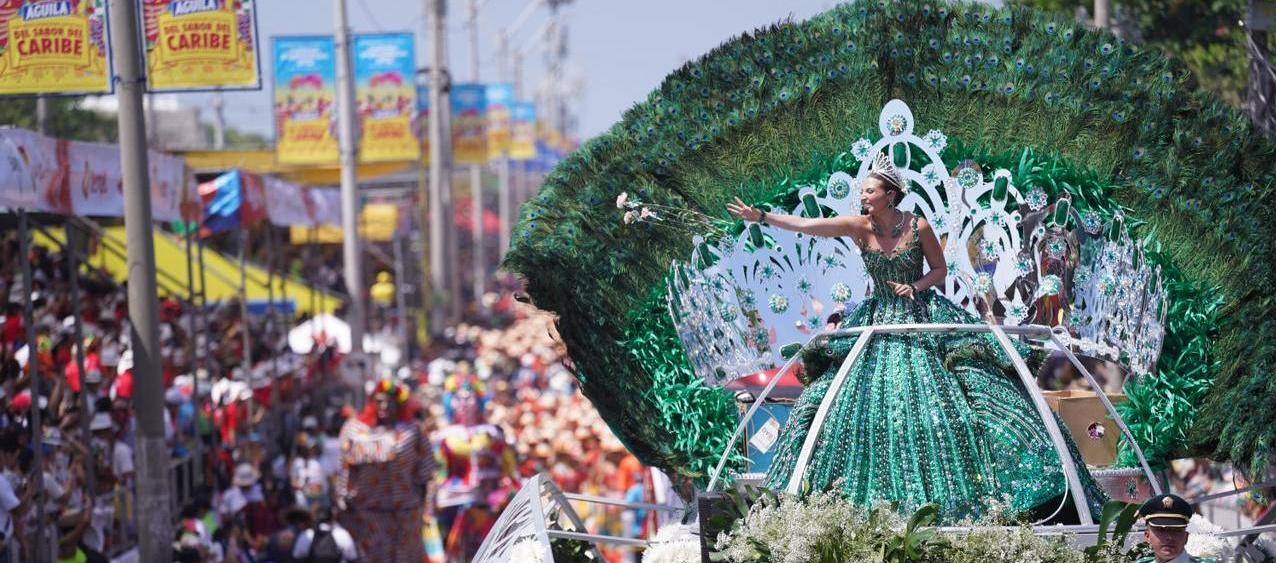 Reina Michelle Char Fernández en la Batalla de Flores de 2026.