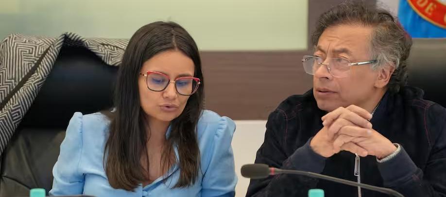 Angie Rodríguez y el Presidente Gustavo Petro.