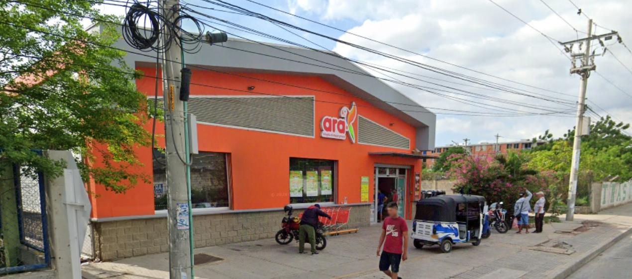 Supermercado Ara en Manuela Beltrán. 
