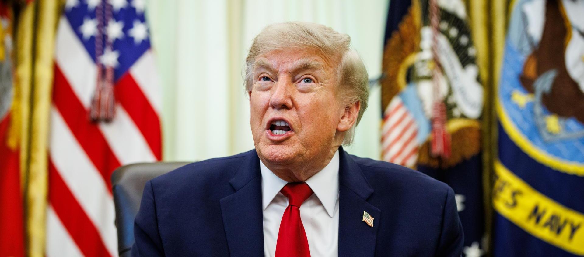 El presidente Donald Trump asistió a un evento sobre el 250 aniversario de la independencia estadounidense.
