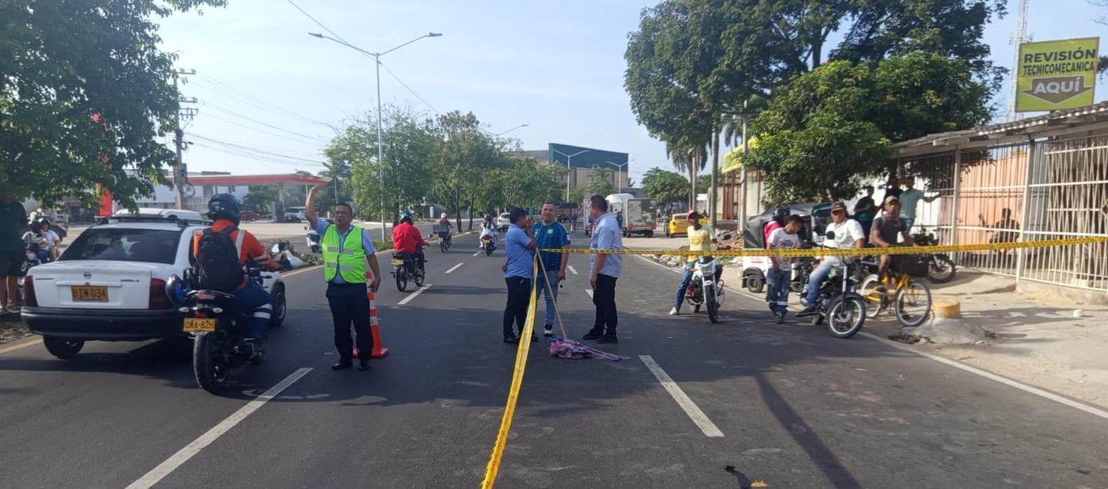 Accidente en la vía Oriental. 