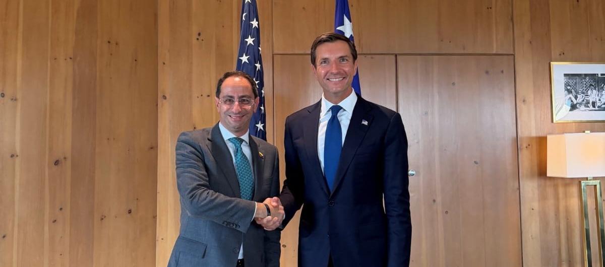 El vicepresidente José Manuel Restrepo en reuniones con delegaciones en Estados Unidos. 